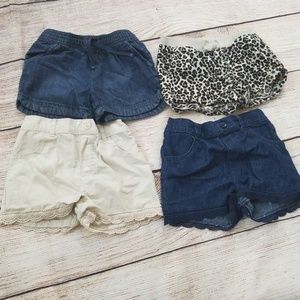 4 pair Girls shorts